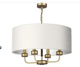 David Hunt Lighting Hunter 4 Light Pendant Brass with Bespoke Shade   HUN0440